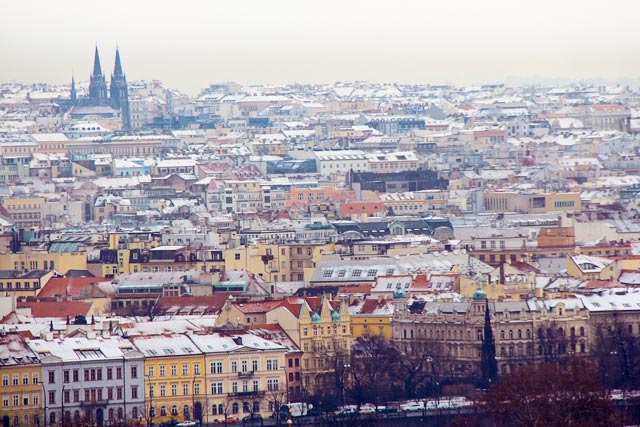Praga vista do mirante da Praça do Castelo